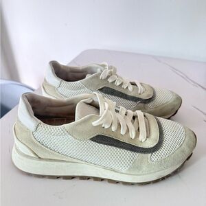 Brunello Cucinelli Cream and White Women's Sneakers